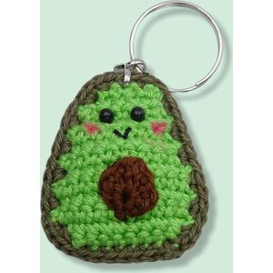 Knuffelsenzo - Sleutelhanger Avocado - Gehaakt - Kado - Geschenk - Tassenhanger