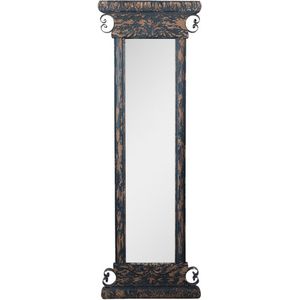 Spiegel 45x131 cm Blauw Bruin Hout Grote Spiegel Wand Spiegel Muur Spiegel