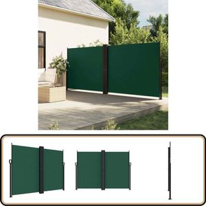 vidaXL Tuinscherm uittrekbaar - 180x600 cm - Donkergroen Windscherm - Tuinscherm - Privacy Screen - Zonwering - Parasol