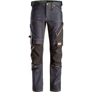 Snickers 6956 FlexiWork, Denim Werkbroek+ - Denim blauw/Zwart - 46