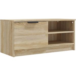 vidaXL Tv-meubel - 80x35x36,5 cm - Sonoma eikenkleurig Tv Kast - Houten Tv Kast - Tv Meubels - Salontafel - Woonkamerdecoratie - Design Tv Kast - Sonomaneik