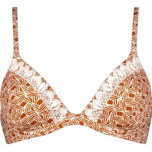 Watercult - Organic Moderns Bikini Top - maat 38D - Bruin/Wit