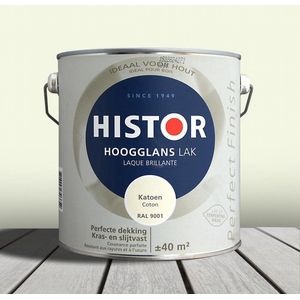Histor Perfect Finish Lak Hoogglans 1,25 liter - Katoen (Ral 9001)