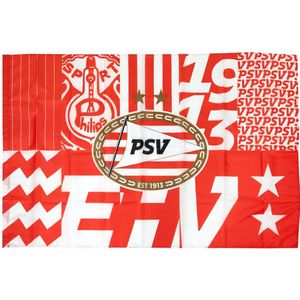 VlagDirect - Officiële PSV Eindhoven vlag - 90 x 150 cm.