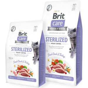 Brit Care Cat Grain-Free Sterilized Weight Control, 400 gram - katten droogvoer - Graanvrij - Sterilized