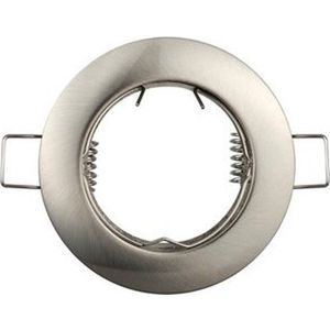 Aigostar - Inbouwspot satijn nikkel rond - niet kantelbaar - zaagmaat 60mm - buitenmaat 80mm