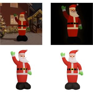 vidaXL-Kerstman-met-LED-verlichting-opblaasbaar-370-cm - Opblaasbare Kerstman - Opblaasbare Kerstmannen - Kerstdecoratie - Feestdecoratie