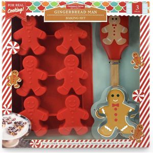 Gingerbread Man Cakejes Maak Set / cakevormpjes gingerbread man