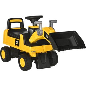 Graafmachine speelgoed - Loopauto - Loopwagen - Bulldozer - Speelgoed - Geel/zwart - 78 x 29,5 x 54 cm