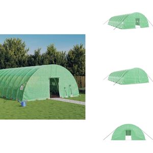 vidaXL Tuinkas - Tuinkassen - Broeikas - Kas - Tuinkas met stalen frame 72 m² 12x6x2,85 m groen