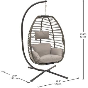 Vivere Nest Hangstoel met standaard