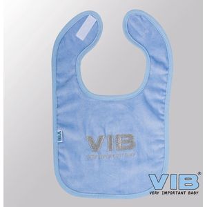 VIB® - Slabbetje Luxe velours - VIB Blue Silver - Babykleertjes - Baby cadeau