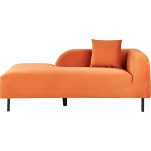 LE CRAU - Chaise longue - Oranje - Rechtszijdig - Fluweel