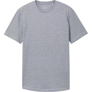 Tom Tailor T-shirt Tshirt Met Mini Streep 1042050xx12 35569 Mannen Maat - L