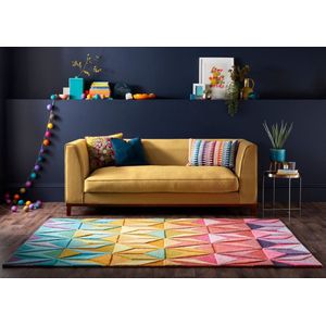 Flycarpets Reverie Modern Laagpolig - 100% Wol Vloerkleed - Multi - 120x170 cm