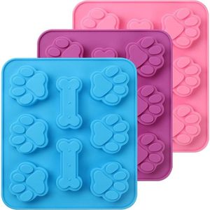 Chocolade vorm siliconen - Hondenpoot en botten - 3 stuks - Chocolade snoep gelei ijsblokjes