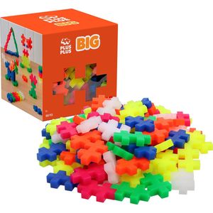 Plus-Plus - BIG Neon Colormix - Constructiespeelgoed - Set Met Bouwstenen - 100 Delige Bouwset - Bouwspeelgoed - Vanaf 3 Jaar