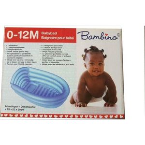 Bambino Opblaasbaar Babybad licht grijs 78x52x30cm ideaal voor op reis