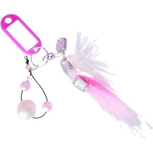 Sleutelhanger Tashanger bedels bont roze hangers vrouw pluche hanger luxe sleutel decoratieve hanger speelgoed voor auto sleutels bont accessoires