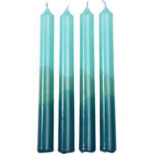 Rex Dip dye kaarsen set van 4 - Blauw - Kaars