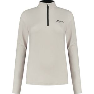 Rogelli Sage Hardloopshirt - Lange Mouwen - Dames - Taupe, Zwart - Maat XL