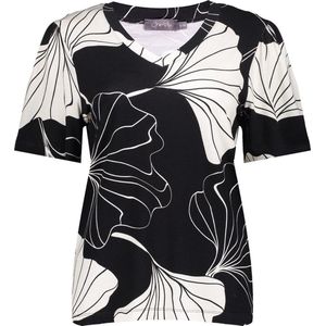 Geisha T-shirt Jazz T Shirt Short Sleeve 32401 60 Black/off White Dames Maat - 3XL