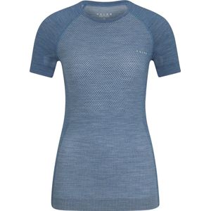 FALKE dames T-shirt Wool-Tech Light - thermoshirt - blauw (capitain) - Maat: XL