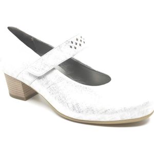 Durea, 5735 585 0153, Zijde witte dames bandschoenen met klittenband sluiting