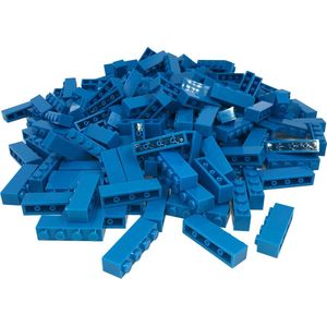 100 Bouwstenen 1x4 | Hemelsblauw | Compatibel met Lego Classic | Keuze uit vele kleuren | SmallBricks