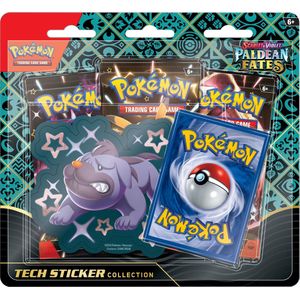 Pokémon TCG - Scarlet & Violet - Paldean Fates Tech Sticker Collection (Fidough, Maschiff or Greavard - 1x random blister)