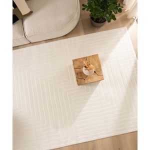 Scandinavisch vloerkleed - Contour Edge crème 80x150 cm