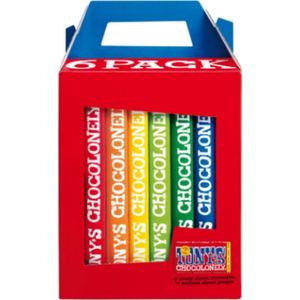 Chocolade tony chocolonely rainbowpack 6 repen | Pak a 6 stuk | 6 stuks