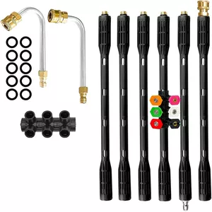 Afvoerwaterkanaal G1/8 inch met drie spuitgaten roestvrij staal sproeikop voor hogedrukreiniger voor Tuinonderhoud, Industriële Reiniging, Luchtbevochtiging