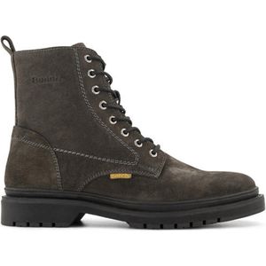 bench Donkergrijs leren veterboots - Maat 44