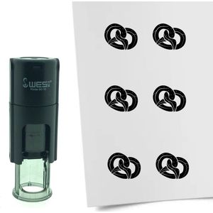 CombiCraft Stempel Pretzel 10mm rond - zwarte inkt