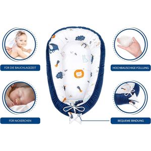 Baby Cocoon Bumper Reiswieg 100% katoen Anti-allergisch - babynestje \ Warm nest baby