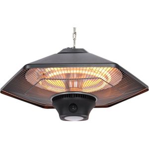 I-Red Infrarood terrasheater Heat & Light - Terrasverwarmer hangend - 800W/1200W/2000W - Optionele verlichting - Dimbaar - met afstandsbediening