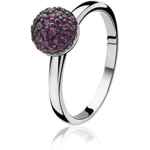 ZINZI zilveren ring rood ZIR915R