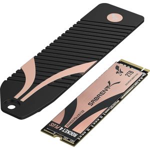 2TB NVMe 4.0 Gen4 PCIe M.2 SSD voor PS5 met Koelplaat - Extreme Snelheid en Eenvoudige Installatie