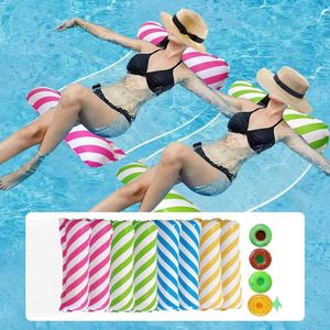 Waterhangmat - 4 Pack - Water Hangmat - Luchtbed Zwembad - Luchtmatras Opblaasblaar - Zwembad - Strand - Waterspeelgoed - Vakantie - Must Have Voor In De Zomer!