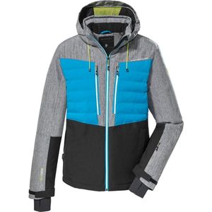 Killtec heren ski-jas - Ski jas heren 38710 - zwart/blauw/grijs gemeleerd - maat 3XL