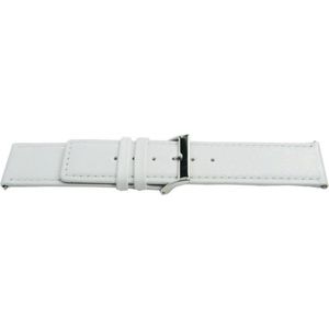 Horlogeband Universeel K505 Leder Wit 28mm