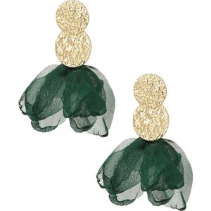 Statement Oorbellen Blooming Babe - Groen - Party - Feestdagen