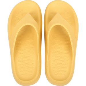 Geweo Dames Slippers - Badslippers Zwembad - Geel - Maat 35/36