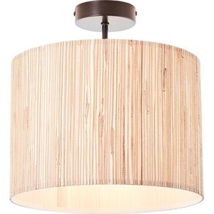 Brilliant Wimea - Plafondlamp - E27 max 1x40W - Zwart/Hout