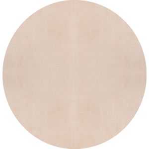 Tapijtenloods Samba Soft Fluffy Vloerkleed Laagpolig Beige- 150 CM ROND