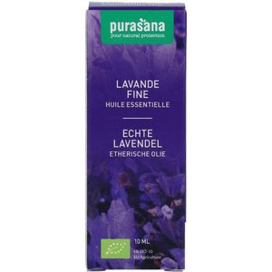 Purasana Etherische Olie Lavendel 'Echte' Bio 10 ml
