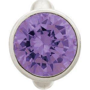 Endless Round Amethyst Dome Zilver Bedel 41158-1