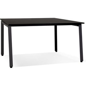 Alterego Zwarte vergadertafel/benchbureau 'AMADEUS SQUARE' - 160x160 cm