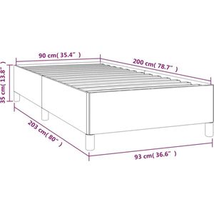 VidaXL Bedframe Fluweel Donkerblauw 90x200 cm